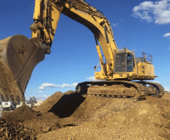 Bulldozer On Top Of Sand — MDD Heavy Industries in Eton, QLD