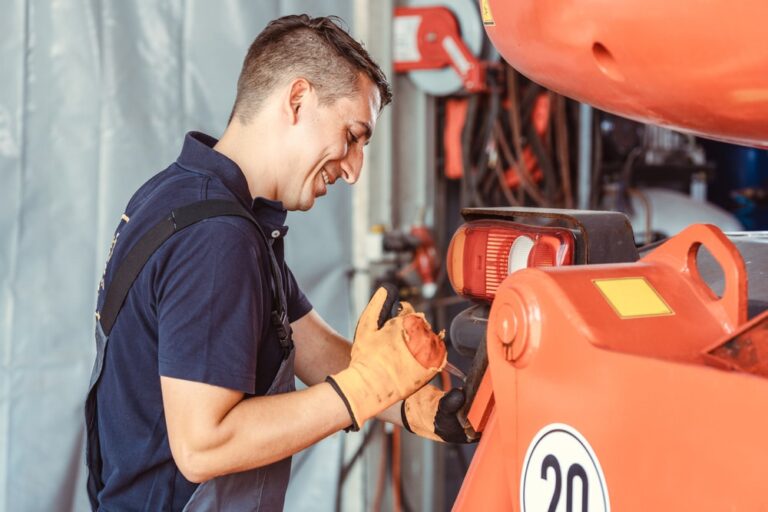 A technician doing a machinery maintenance in Mackay