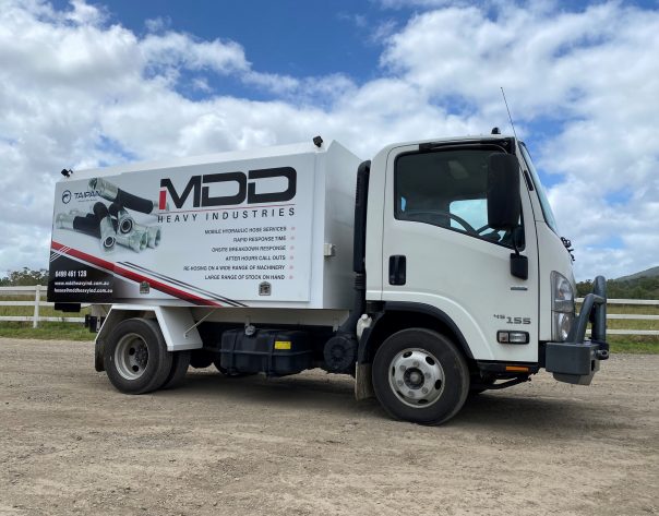 Truck In Driveway — MDD Heavy Industries in Eton, QLD