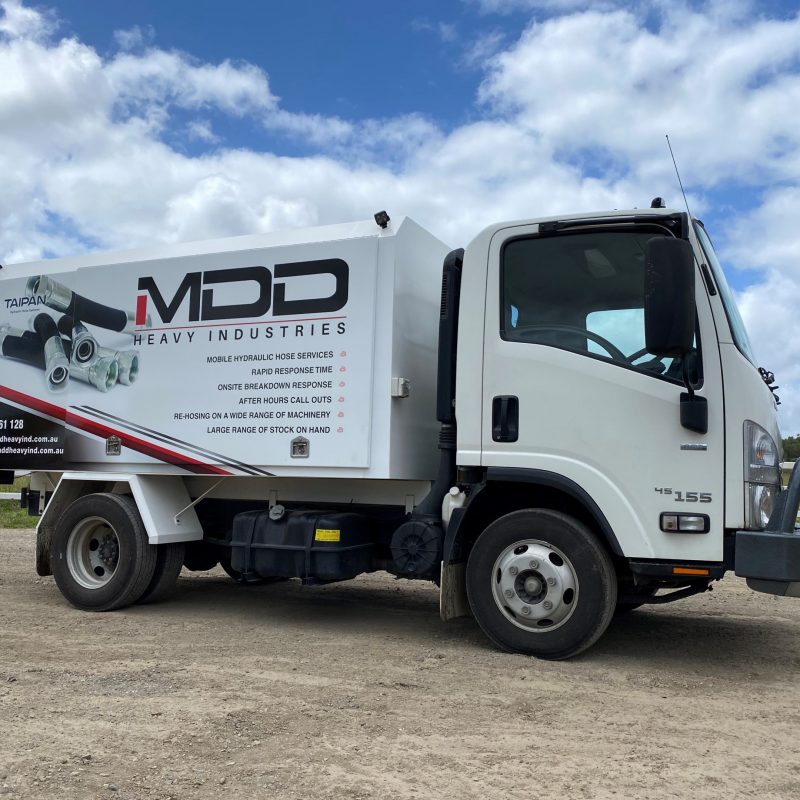 Truck In Driveway — MDD Heavy Industries in Eton, QLD
